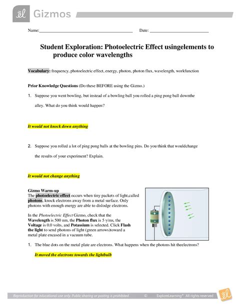 Student exploration photoelectric effect - gizmo student exploration photoelectric effect answers, but stop going on in harmful downloads. Rather than enjoying a good PDF subsequent to a cup of coffee in the afternoon, instead they juggled behind some harmful virus inside their computer. gizmo student exploration photoelectric effect